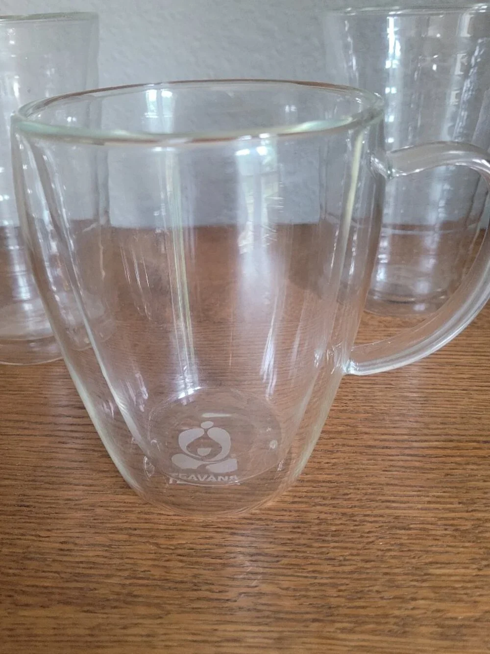 Pre-Starbucks Teavana Double-Walled Round Handle Coffee Mug & 2 Glass Tumblers
